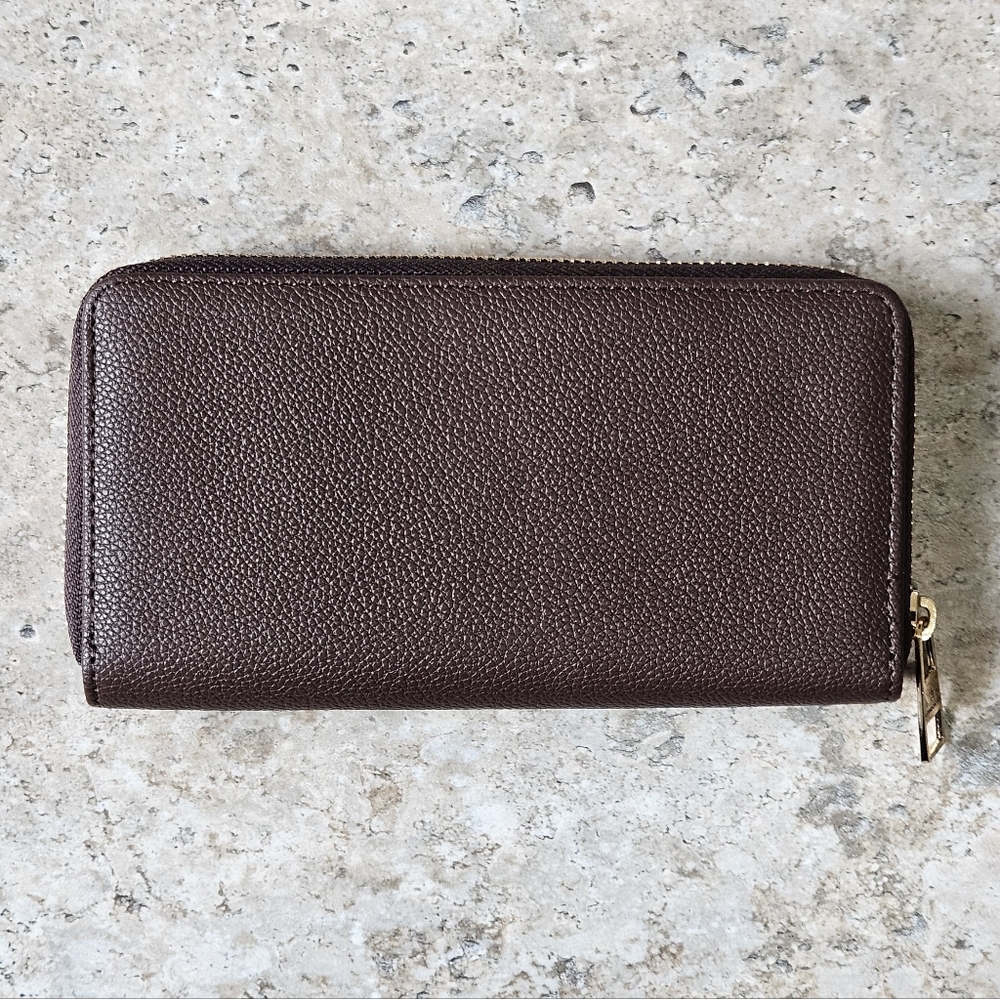 [NWOT] London Fog Allison Pebbled Vegan Leather Zip‑Around Wallet - Picture 5 of 8